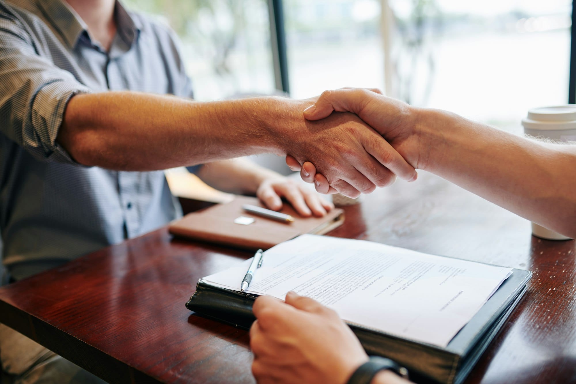 Handshake of business partners