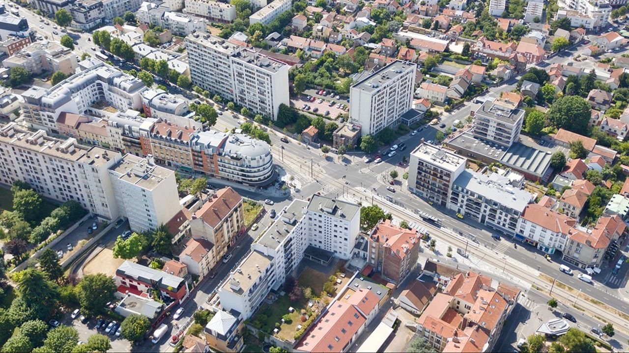 Vue aérienne des quartiers résidentiels de Châtillon